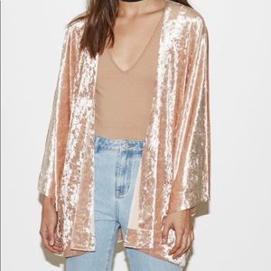 Kendall and Kylie Crushed Velvet Kimono